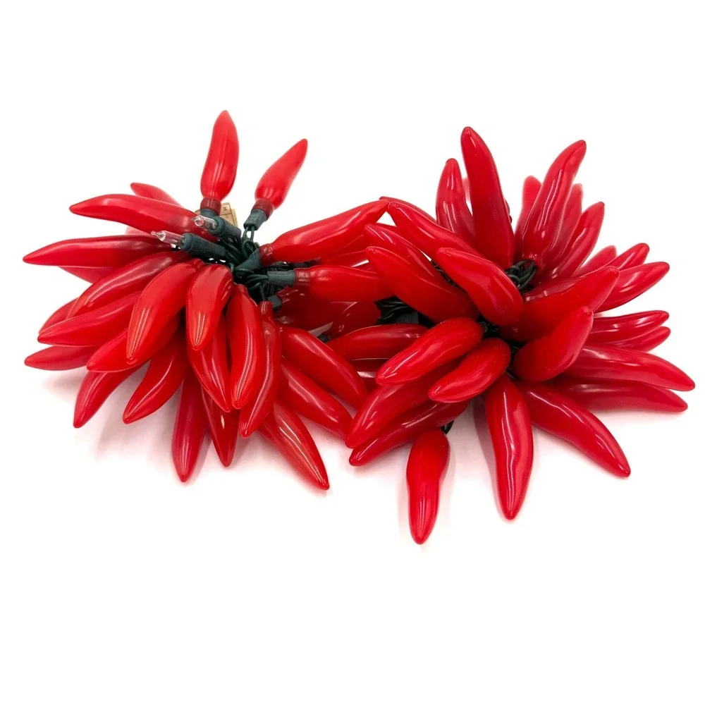 Chili Pepper Set of 2 String Lights House Decorative Party 35/each Tested Works